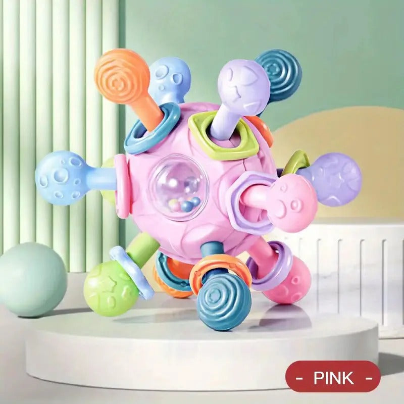 Juguete de Silicona Manhattan Ball Rotating Rattle para Agarrar