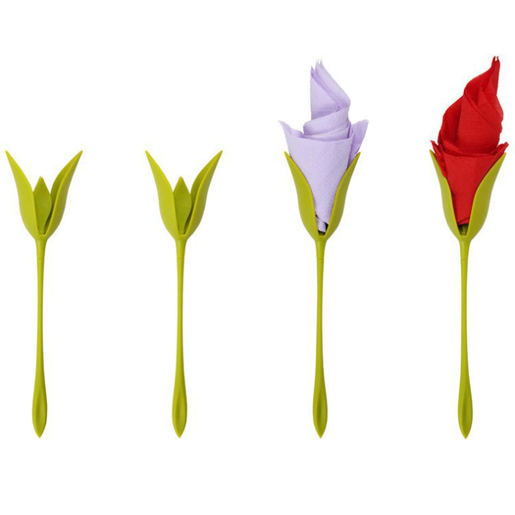 Portaservilletas con Diseño de Flor de Rosa (Set de Herramientas)