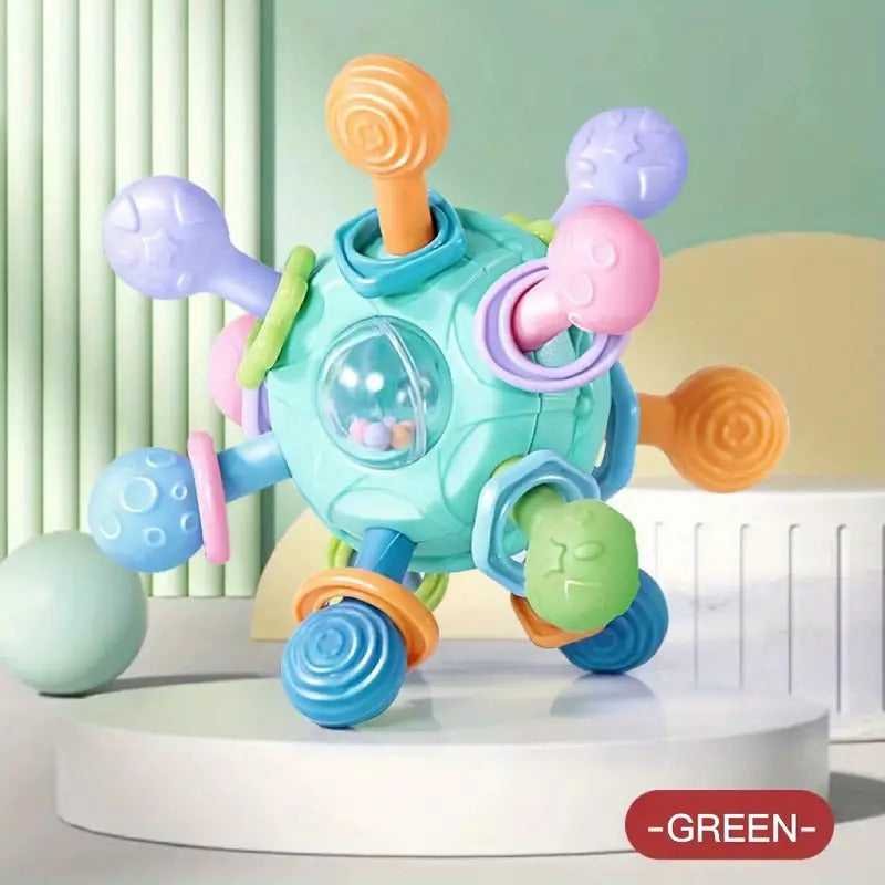 Juguete de Silicona Manhattan Ball Rotating Rattle para Agarrar