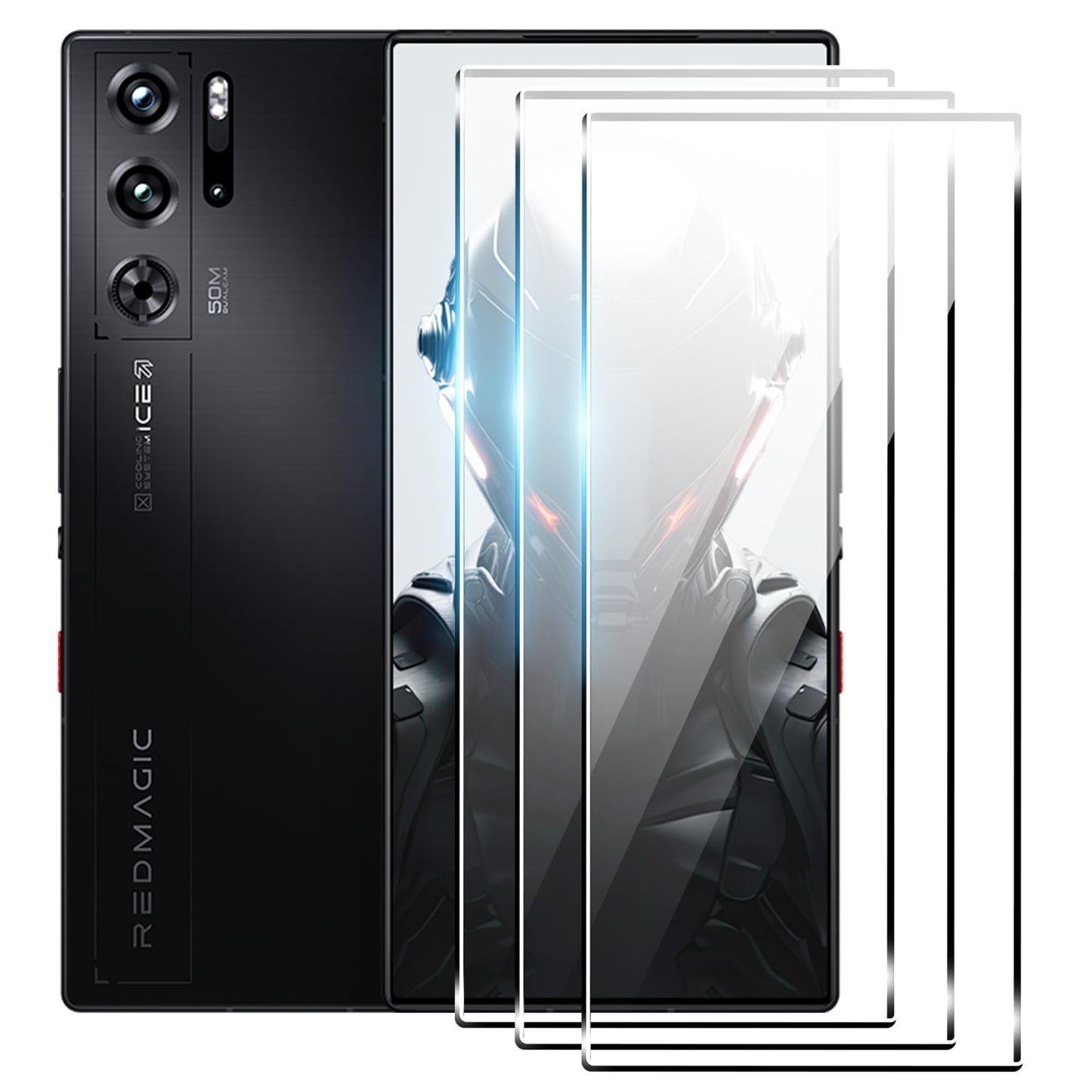 Suttkue for Red Magic 9 Pro/8 Pro/8s Pro/9 Pro+/9s Pro/9s Pro+ Screen Protector (6.8") Ultra HD Tempered Glass flim9H Hardness Anti-Scratch (3 PACK)
