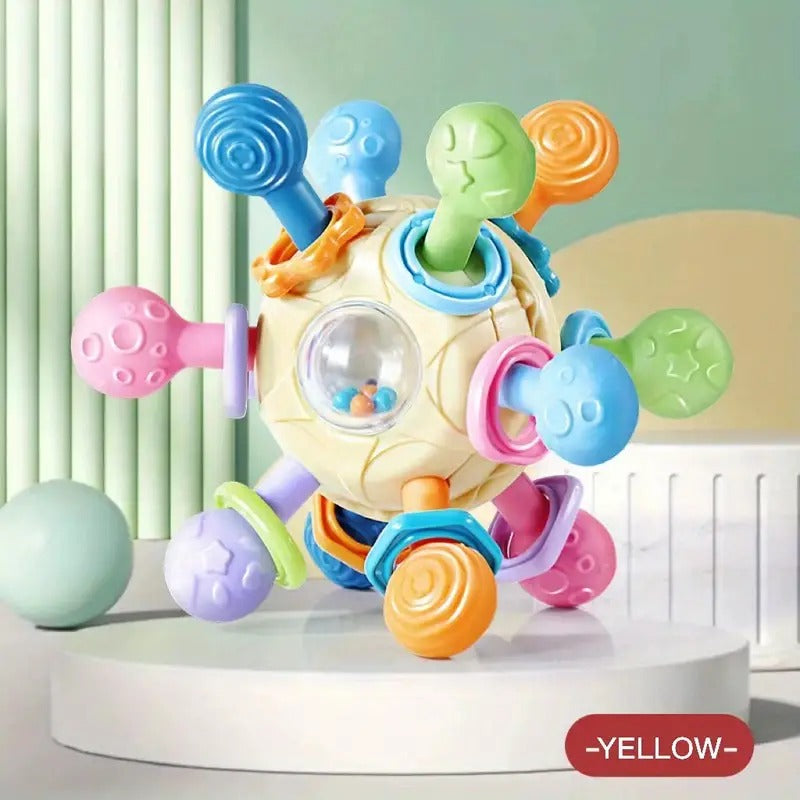 Juguete de Silicona Manhattan Ball Rotating Rattle para Agarrar