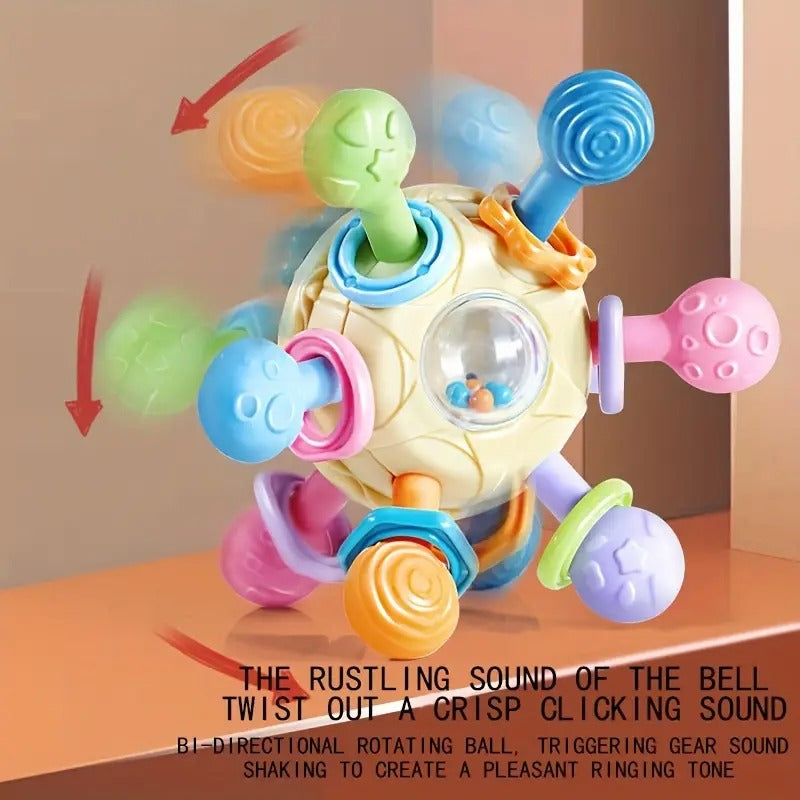 Juguete de Silicona Manhattan Ball Rotating Rattle para Agarrar
