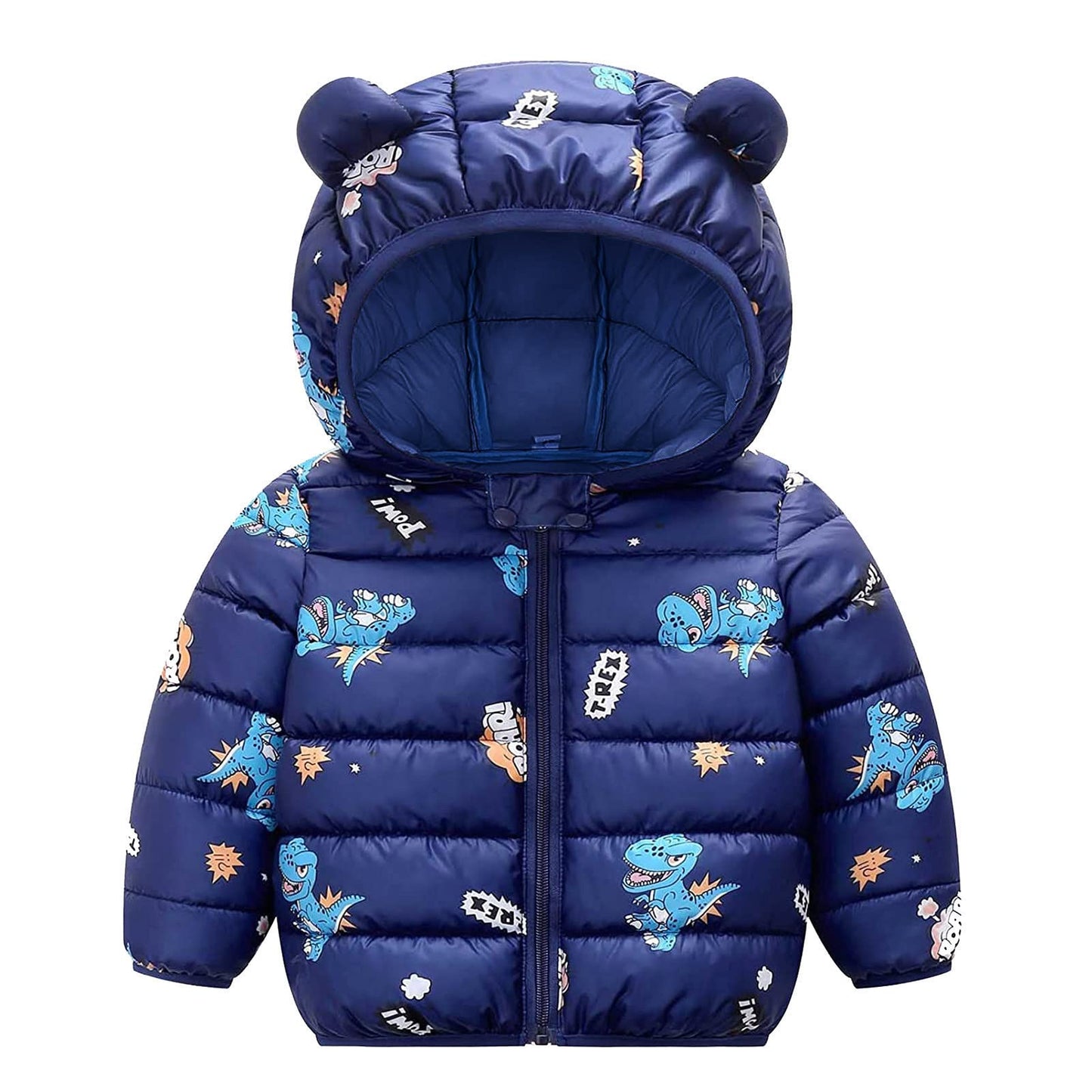 RTJTGXF amaon online com Girls Lightweight Water-Resistant Packable Cute Cartoon Ears Hooded Puffer Parka Jacket Kids Toddler Boys Winter Coat lighting Deals Of Today Clearance