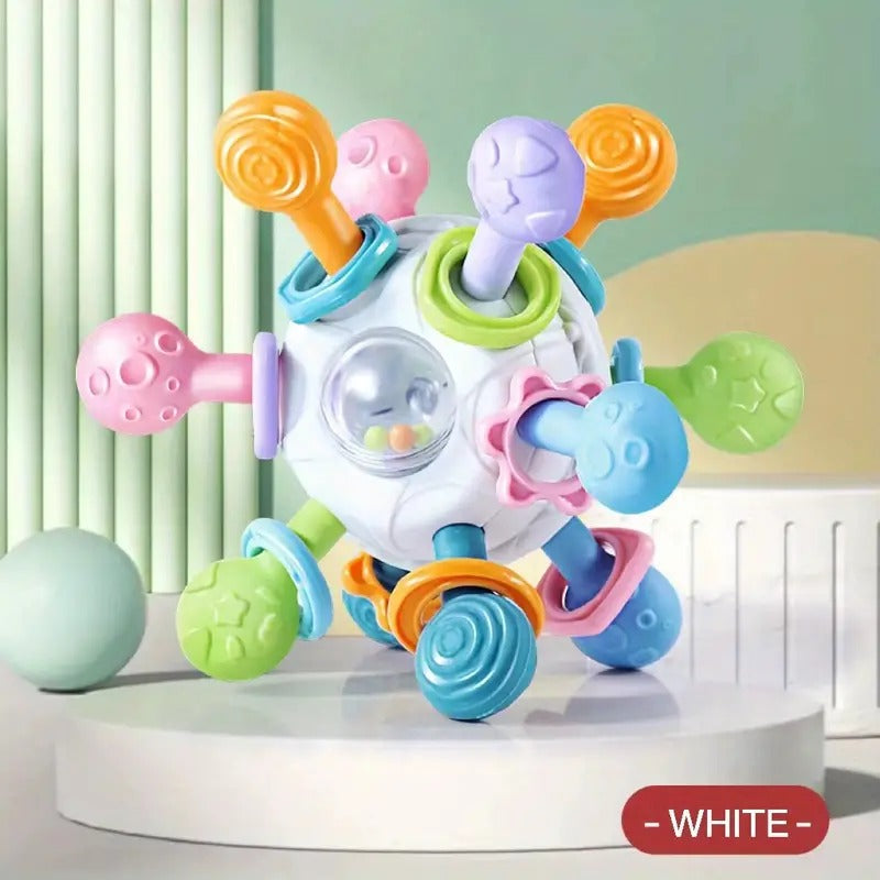 Juguete de Silicona Manhattan Ball Rotating Rattle para Agarrar