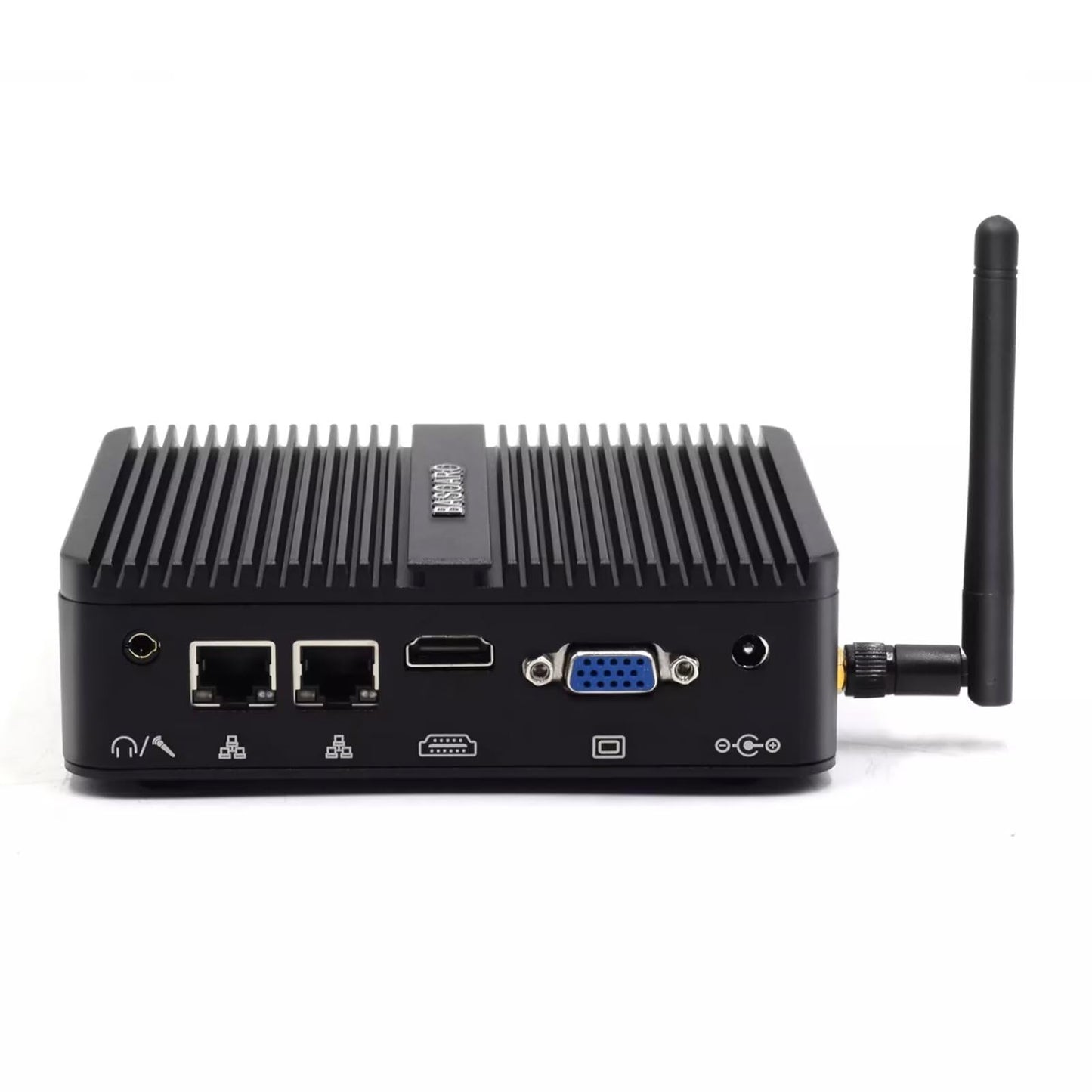 BASOARO PC Mini Industrial Sin Ventilador Celeron J4125 8GB RAM 128GB SSD Ethernet Gigabit HD VGA Doble Pantalla 2 Puertos COM RS232 WiFi Dual Band BT Mini PC Win 10